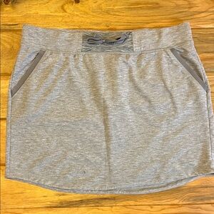 Avalanche Heather Gray Knit Mini Skirt with Drawstring
